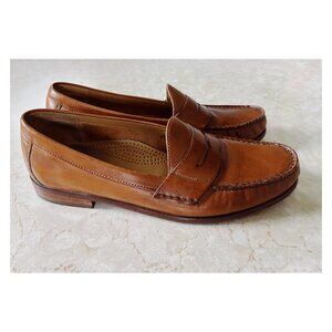 VTG Cole Haan Sz 9.5 Mens Ascot Tan Leather Penny Loafers  C12461